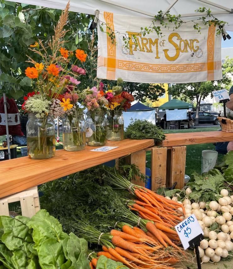 Farm of Song produce at market